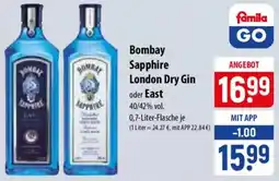 Famila Nord Ost Bombay Sapphire London Dry Gin oder East Angebot