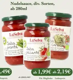 LPG Biomarkt LaSelva Nudelsauce Angebot