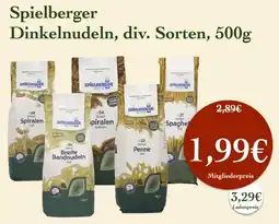 LPG Biomarkt Spielberger Dinkelnudeln Angebot