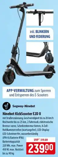 Famila Nord Ost Segway-Ninebot Ninebot KickScooter E2D II Angebot