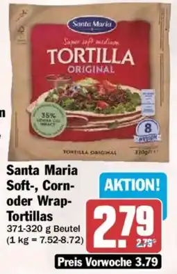 HIT Santa Maria Soft-, Corn- oder Wrap- Tortillas Angebot