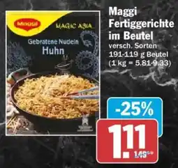 HIT Maggi Fertiggerichte im Beutel Angebot