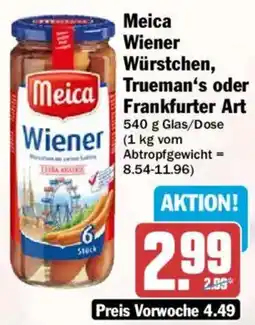 HIT Meica Wiener Würstchen, Trueman's oder Frankfurter Art Angebot