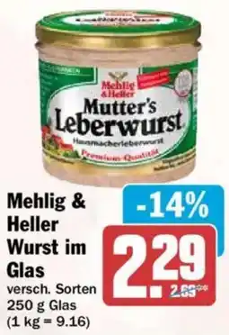 HIT Mehlig & Heller Wurst im Glas Angebot
