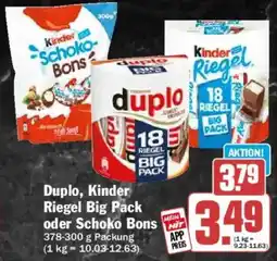 HIT Duplo, Kinder Riegel Big Pack oder Schoko Bons Angebot