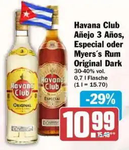 HIT Havana Club Añejo 3 Años, Especial oder Myers's Rum Original Dark Angebot