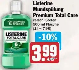 HIT Listerine Mundspülung Premium Total Care Angebot