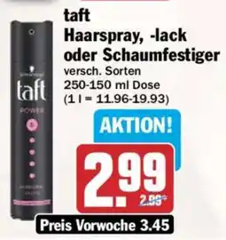 HIT taft Haarspray, -lack oder Schaumfestiger Angebot