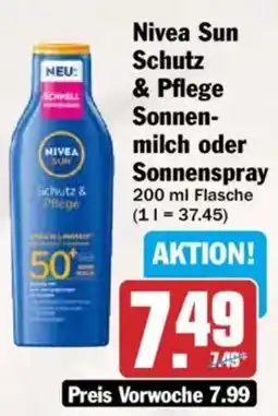 HIT Nivea Sun Schutz & Pflege Sonnenmilch oder Sonnenspray Angebot