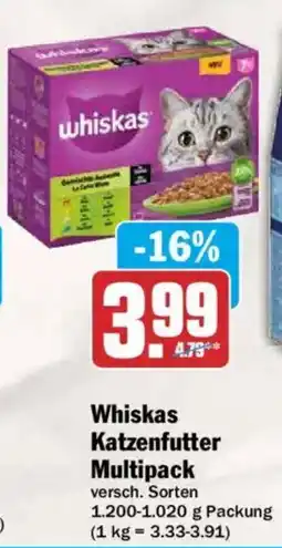 HIT Whiskas Katzenfutter Multipack Angebot