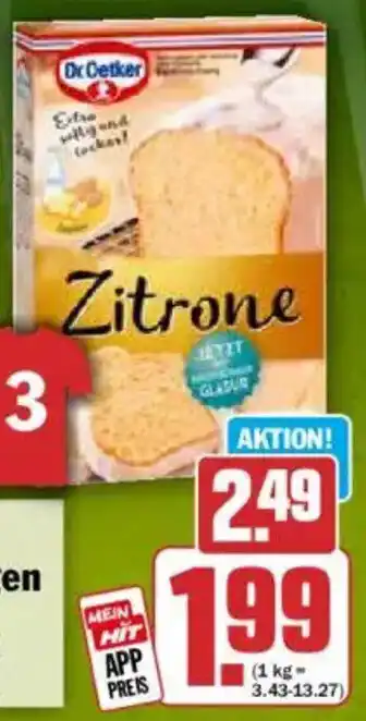 HIT Dr. Oetker Backmischungen Angebot