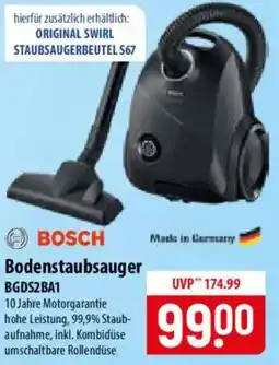 Famila Nord Ost BOSCH Bodenstaubsauger BGDS2BA1 Angebot