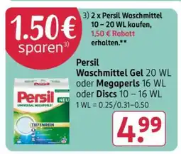 Rossmann Persil Waschmittel Gel 20 WL oder Megaperls 16 WL oder Discs 10 – 16 WL Angebot