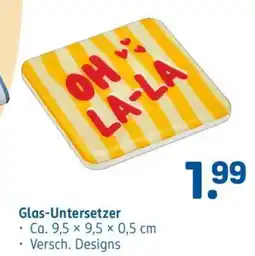 Rossmann Glas-Untersetzer Angebot