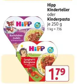 Rossmann Hipp Kinderteller oder Kinderpasta Angebot