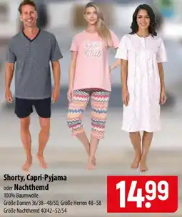 Famila Nord Ost Shorty, Capri-Pyjama oder Nachthemd Angebot