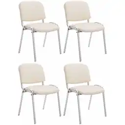 Netto Marken-Discount CLP 4er Set Stühle Ken Chrom Kunstleder I Gepolsterte Sitze I Stapelbar Angebot