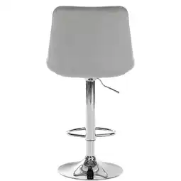 Netto Marken-Discount CLP Barhocker Toni Samt Höhenverstellbarer Thekenhocker mit Rückenlehne Barstuhl mit Metallgestell Angebot