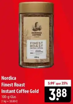 Famila Nord Ost Nordica Finest Roast Instant Coffee Gold Angebot
