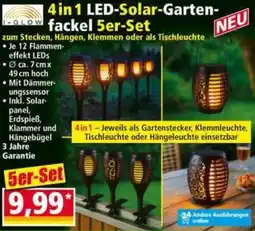 Norma I-GLOW 4 in 1 LED-Solar-Gartenfackel 5er-Set Angebot