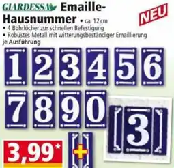 Norma GIARDESSA Emaille Hausnummer Angebot