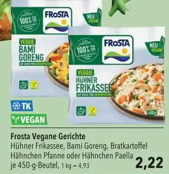 CITTI Markt Frosta Vegane Gerichte Hühner Frikassee, Bami Goreng, Bratkartoffel Hähnchen Pfanne oder Hähnchen Paella je 450-g-Beutel Angebot