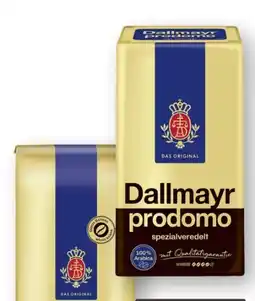 Scheck-in-Center Dallmayr Prodomo Kaffee Spezialveredelt Angebot