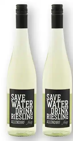 Scheck-in-Center Allendorf Save Water Drink Riesling Angebot
