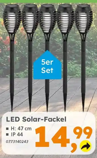 Globus Baumarkt LED Solar-Fackel Angebot