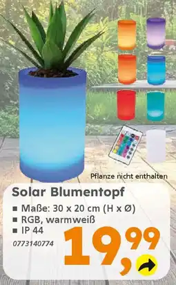 Globus Baumarkt Solar Blumentopf Angebot