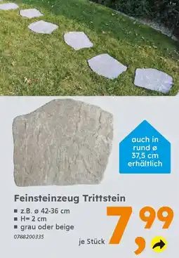 Globus Baumarkt Feinsteinzeug Trittstein Angebot