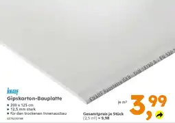 Globus Baumarkt KNAUF Gipskarton-Bauplatte Angebot