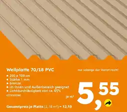 Globus Baumarkt Wellplatte 70/18 PVC Angebot