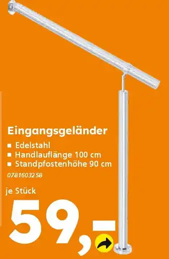 Globus Baumarkt Eingangsgeländer Angebot