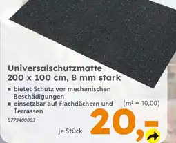 Globus Baumarkt Universalschutzmatte 200 x 100 cm, 8 mm stark Angebot