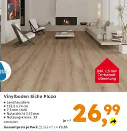 Globus Baumarkt Vinylboden Eiche Plaza Angebot