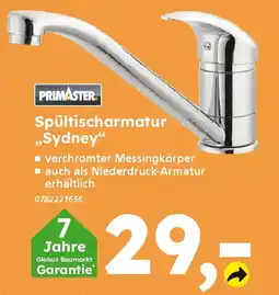 Globus Baumarkt PRIMASTER Spültischarmatur ,,Sydney" Angebot