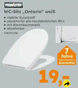 Globus Baumarkt PRIMASTER WC-Sitz,,Ontario" weiß Angebot