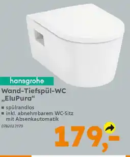 Globus Baumarkt hansgrohe Wand-Tiefspül-WC „EluPura" Angebot