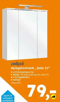 Globus Baumarkt pelipal Spiegelschrank „Gela IV" Angebot