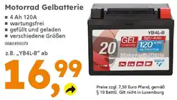 Globus Baumarkt Motorrad Gelbatterie Angebot