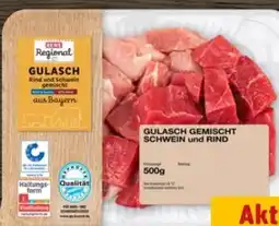 REWE Center Rewe Regional Gulasch gemischt Angebot