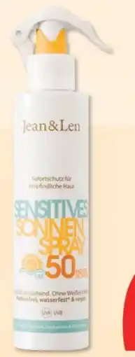 Budni Jean & Len Sensitives Sonnenspray LSF 50 Angebot