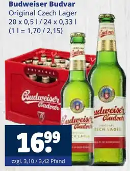 Getränkewelt Budweiser budvar original czech lager Angebot
