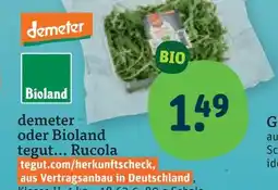 tegut Demeter oder bioland rucola Angebot