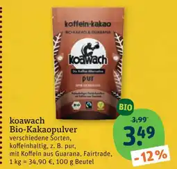 tegut Koawach bio-kakaopulver Angebot