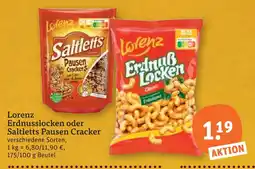 tegut Lorenz erdnusslocken oder saltletts pausen cracker Angebot