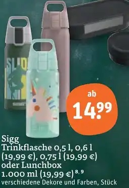 tegut Sigg trinkflasche 0,5 l, 0,6 l Angebot