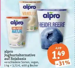 tegut Alpro joghurtalternative auf sojabasis Angebot