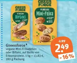 tegut Greenforce vegane mini-frikadellen oder bifteki Angebot
